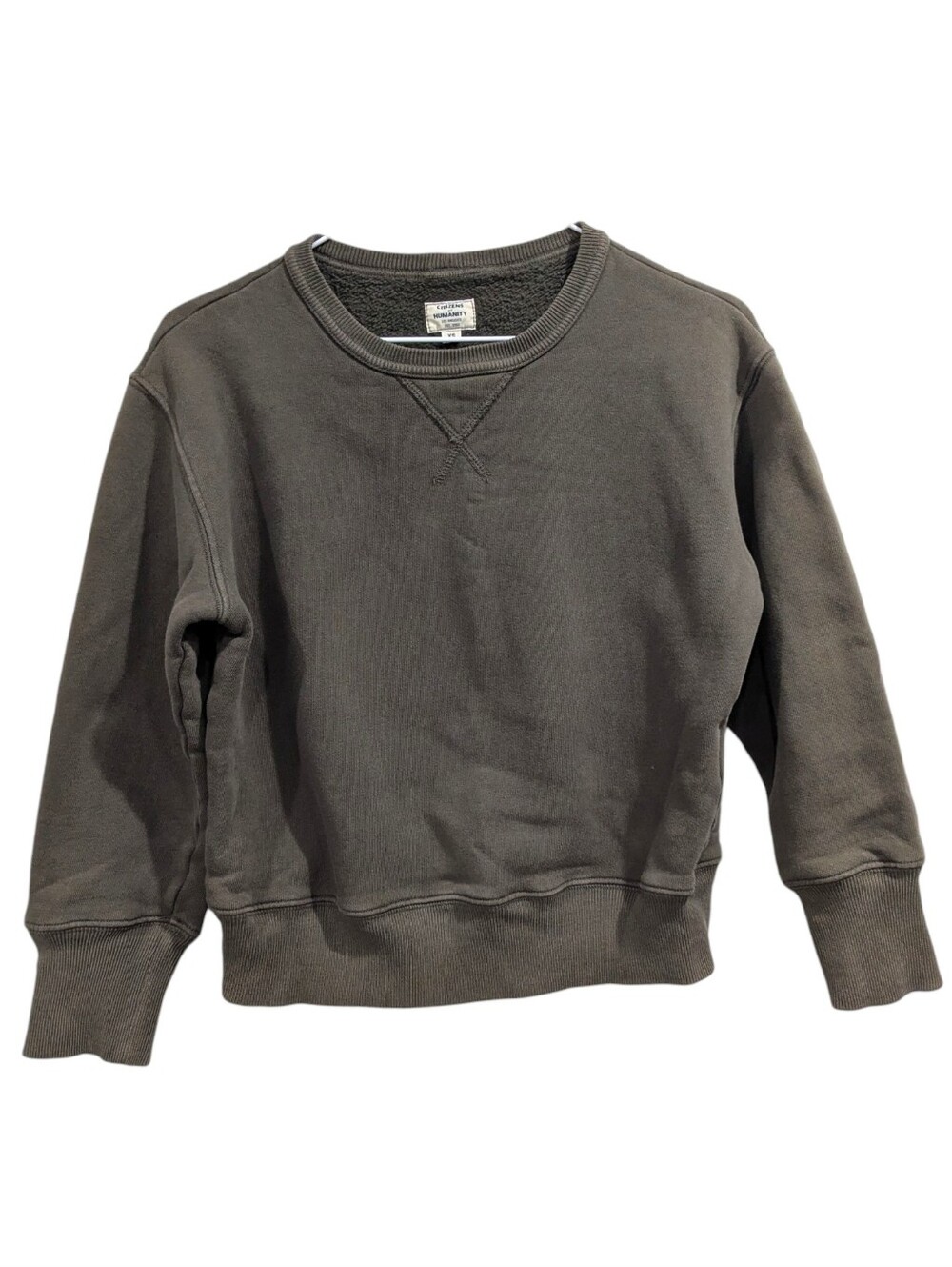 Citizens Of Humanity Charcoal Crewneck Sweatshirt 100% Cotton Size XS